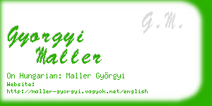 gyorgyi maller business card